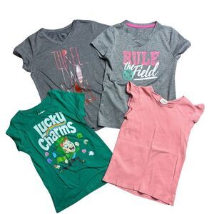 Girls Size 7 T-shirt Bundle Soccer Luky Charms